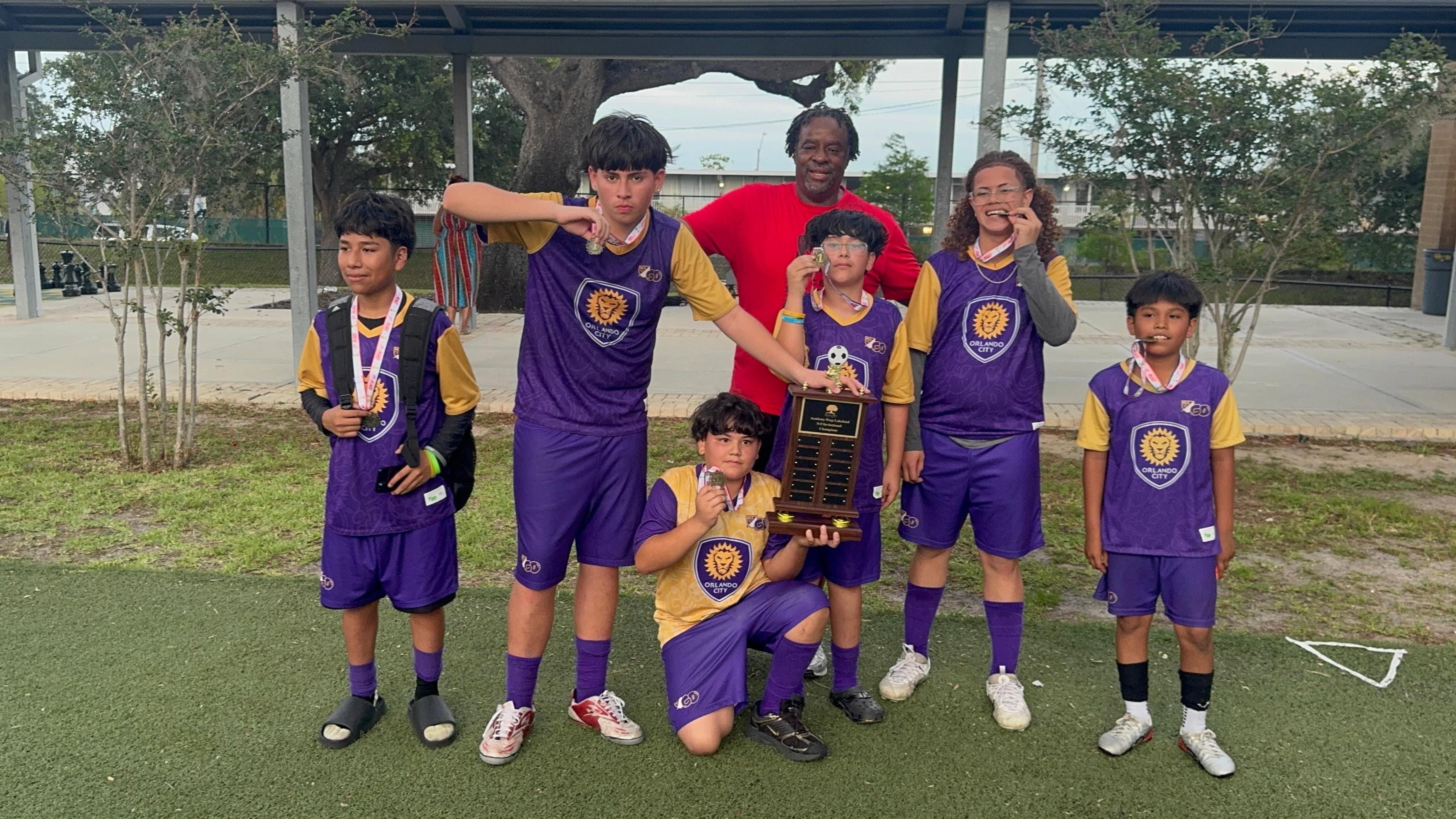 Synced Soccer Academy players